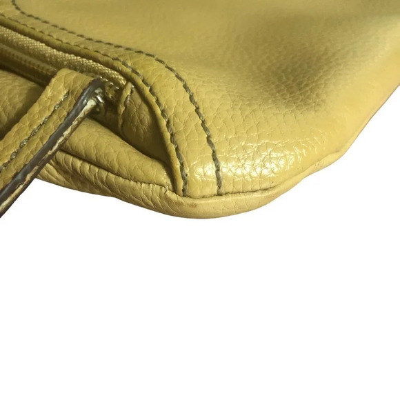 TIGNANELLO Women's Tan Genuine Pebble Leather Multi Pockets Handbag Crossbody - Picture 10 of 10